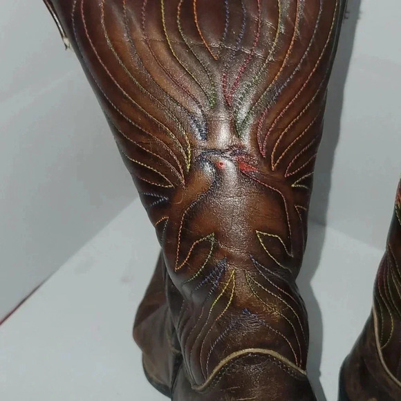 Vintage Rainbow Eagle Cowboy Boots Men's Size 9.5 EE Western Boots - Picture 16 of 16